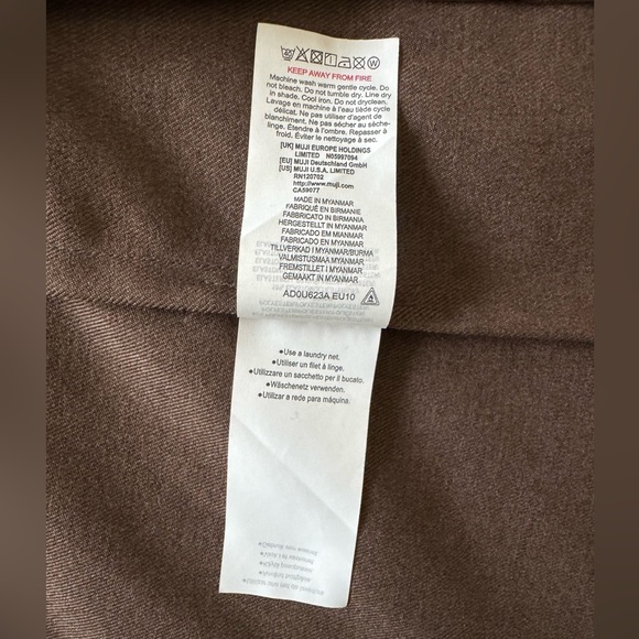 Muji Men's Stretch Brushed Jacket, Brown, XS - Picture 7 of 13